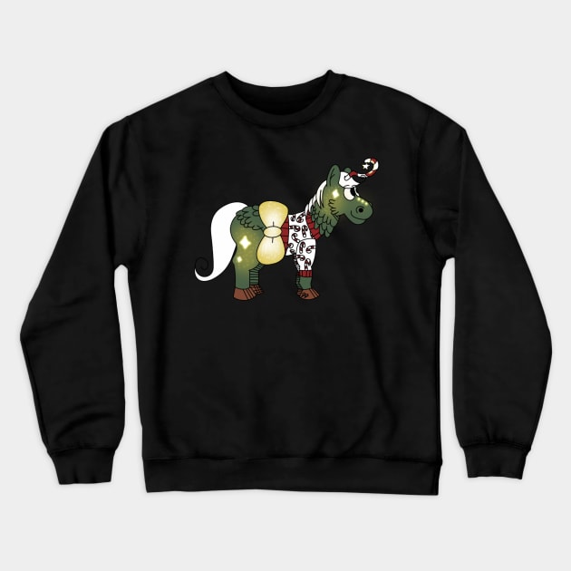 Christmas Tree Horse Crewneck Sweatshirt by JennaBunnies